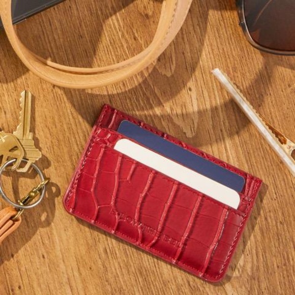 B-Low the Belt Red Croc Card Case - Picture 3 of 3